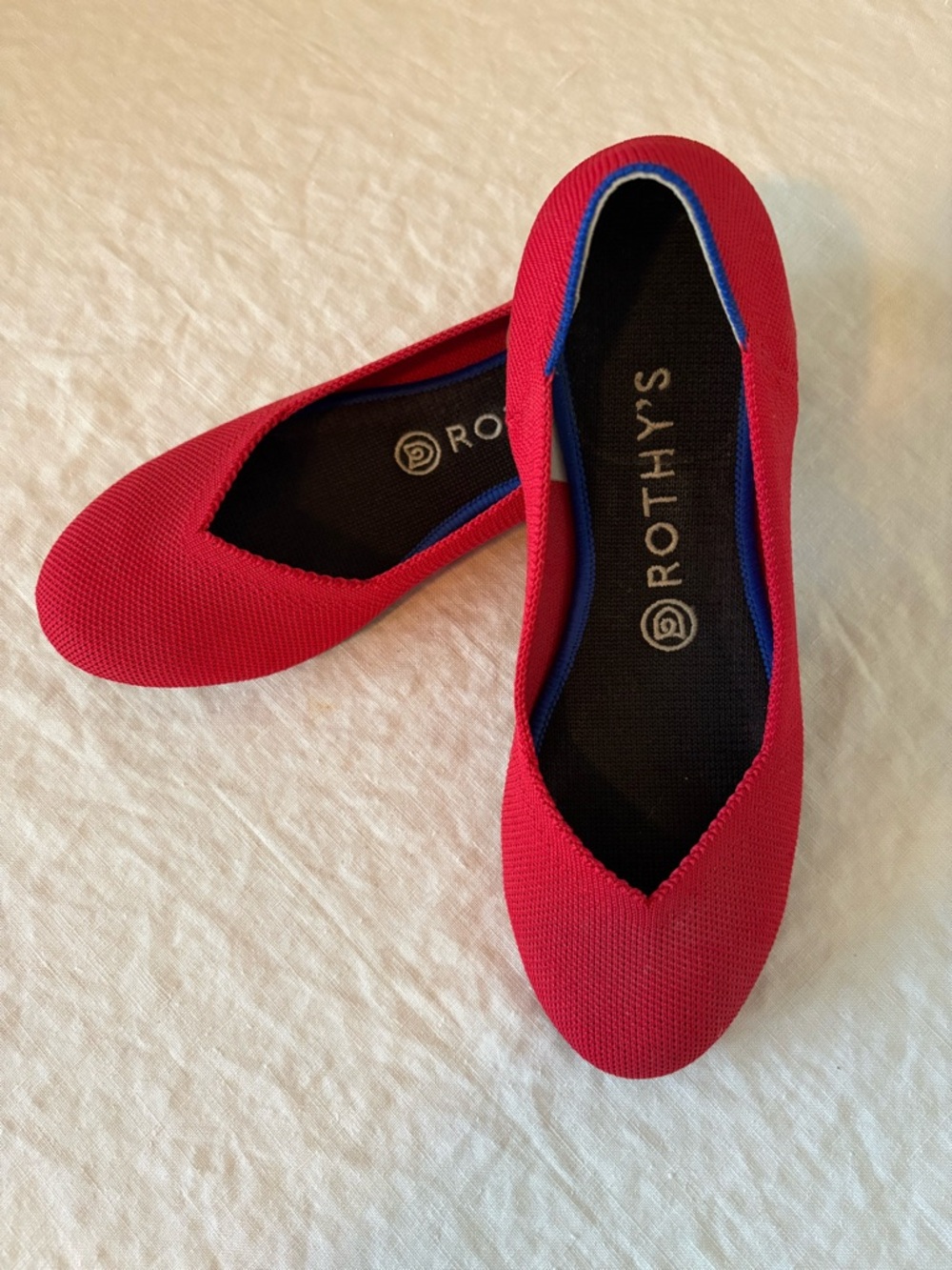 Rothy's Red Knit Ballet Flats size 8